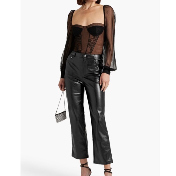 Cami NYC Black Vegan Leather Pants Size S - Picture 1 of 9